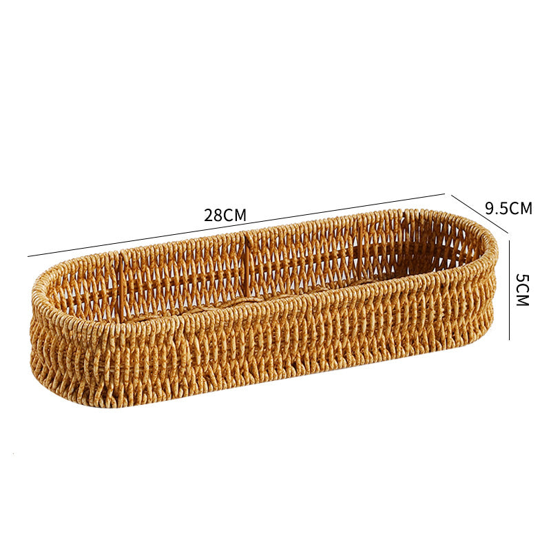 Oval Woven Storage Tray Bowlift