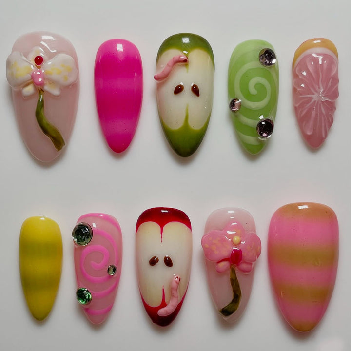 Creative Floral Nail Art Set Bowlift