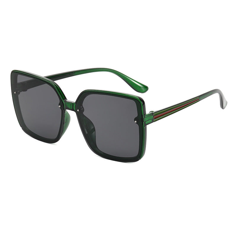 Women's Oversized Square Sunglasses with Contrasting Frame Bowlift