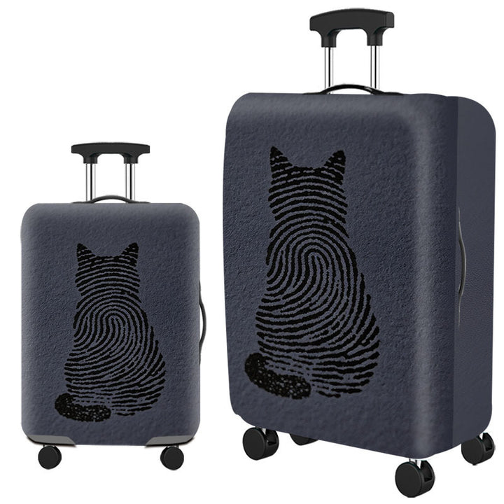 Artistic Cat-Themed Hard Shell Suitcase Bowlift