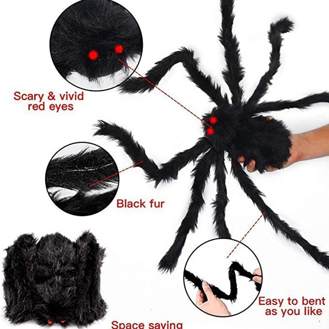 Creepy Realistic Plush Spider Decoration Bowlift