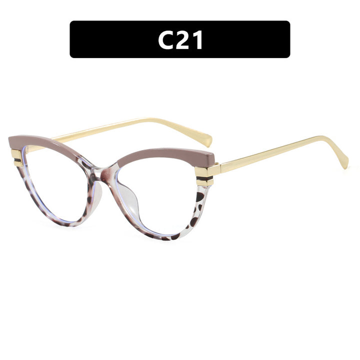 Ladies Cat-Eye Sunglasses with Elegant Metal Accents Bowlift