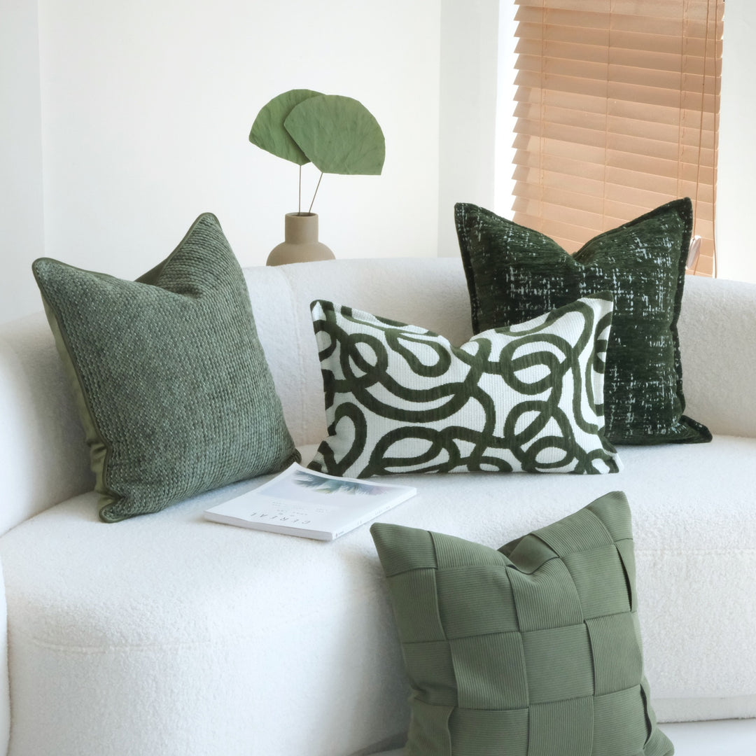 Textured Velvet Accent Cushion for Home Decor