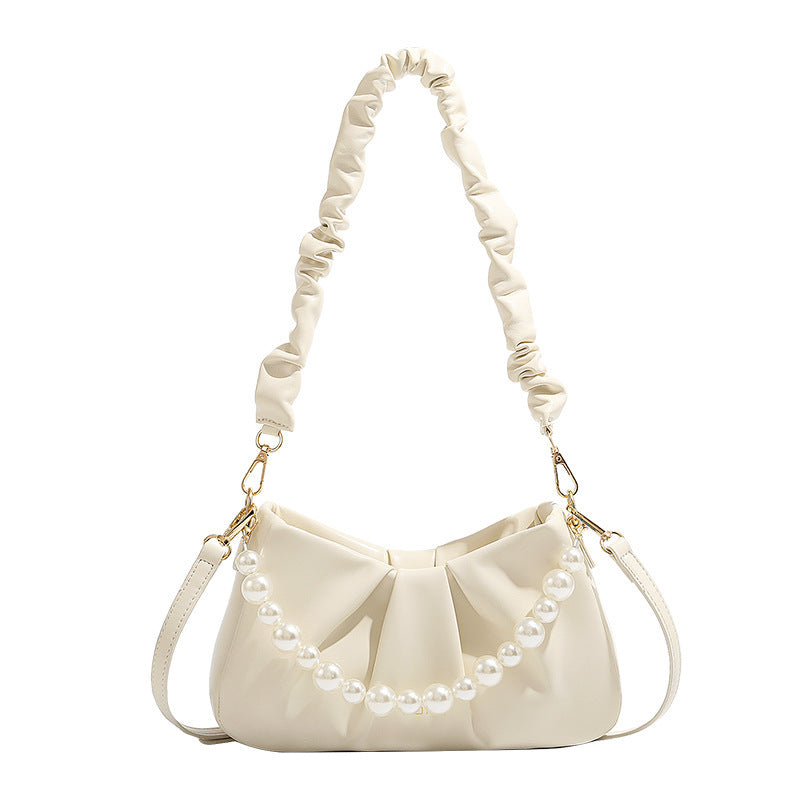 Elegant Pearl-Accent Sling Bag Bowlift