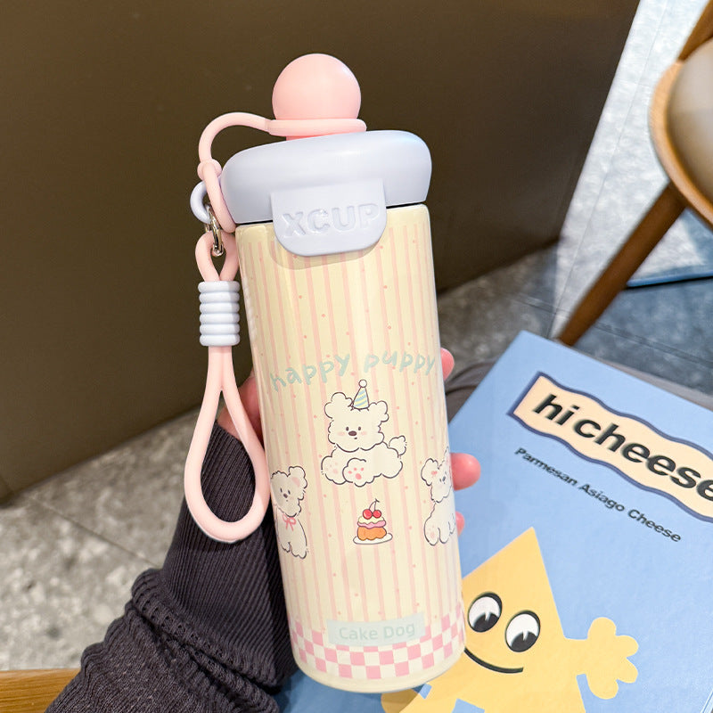 Ladies Animated Drinking Bottle with Sealing System Bowlift