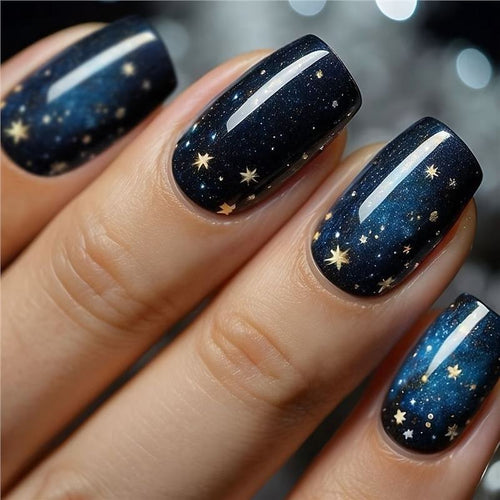 Celestial Starry Night Press-On Nail Set Bowlift