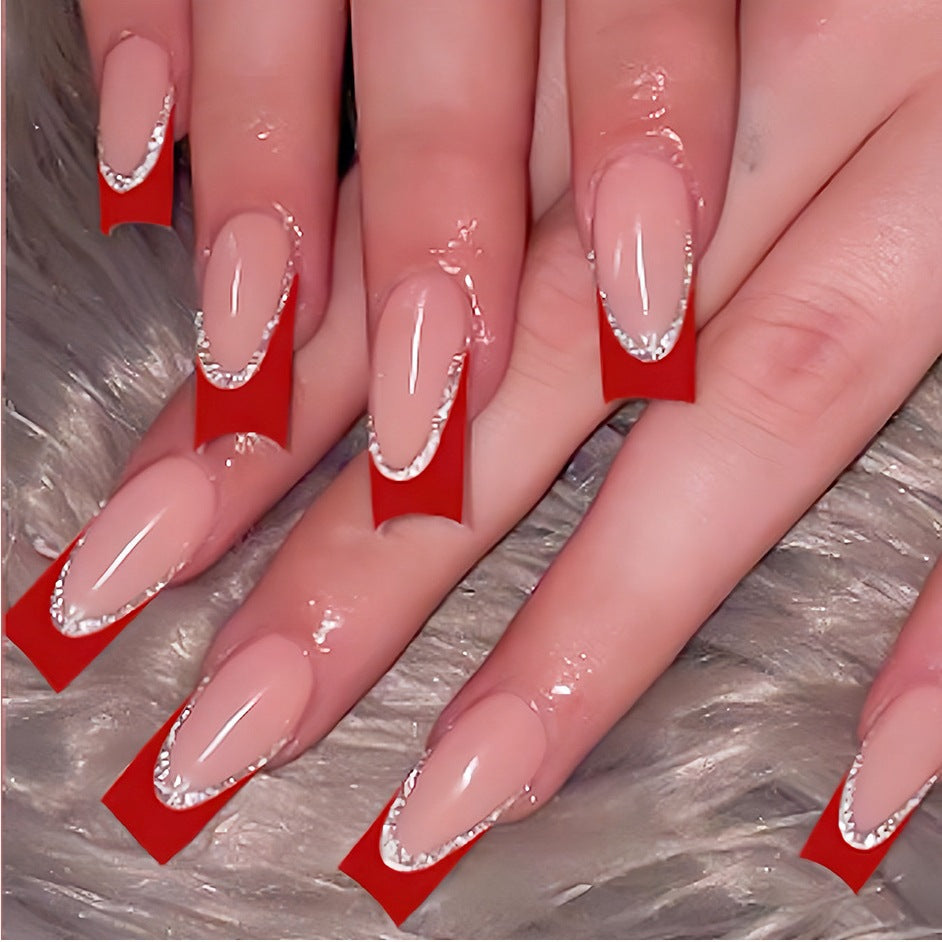 Acrylic nail set with elegant design and glamorous accents Bowlift