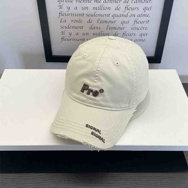 Women's Casual Distressed Embroidered Baseball Cap Bowlift