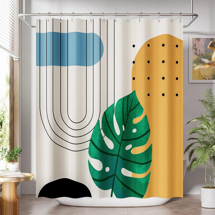 Modern Striped Shower Curtain Bowlift
