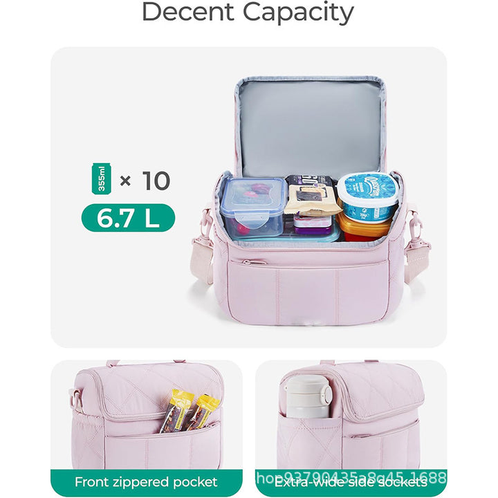 Quilted Lunch Box Cooler Bag Bowlift