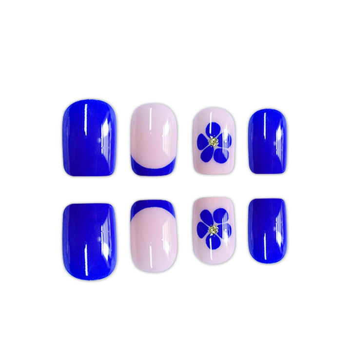 Floral Accent Press-On Nail Art Bowlift