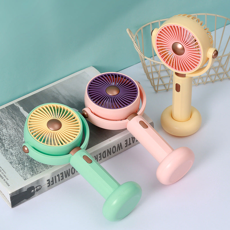 Women Portable Hand Fan with Adjustable Wind Strength Bowlift