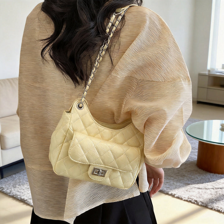 Quilted Evening Shoulder Bag Bowlift