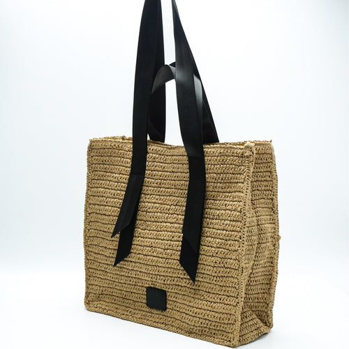 Spacious woven tote bag with wide handles Bowlift