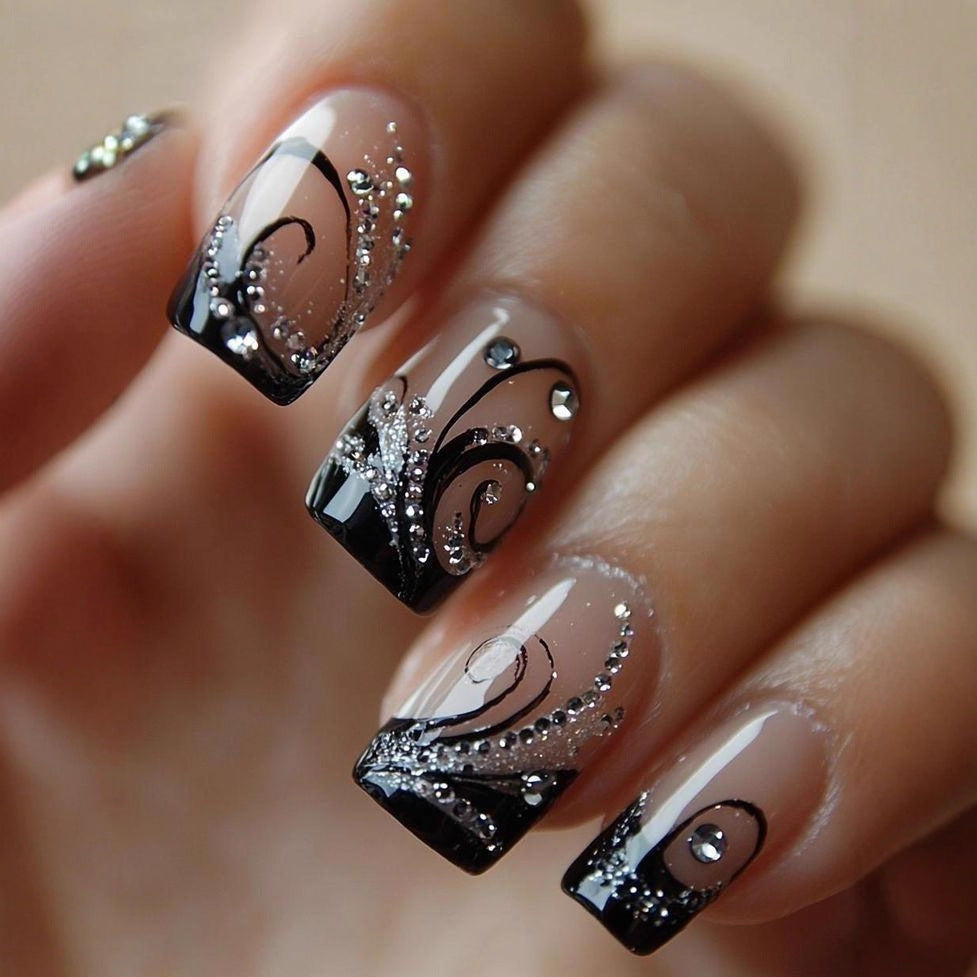 Spring-like nail art with flower appliqués Bowlift