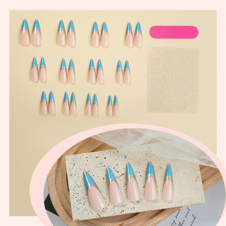 Acrylic nail set with stylish, asymmetrical designs Bowlift