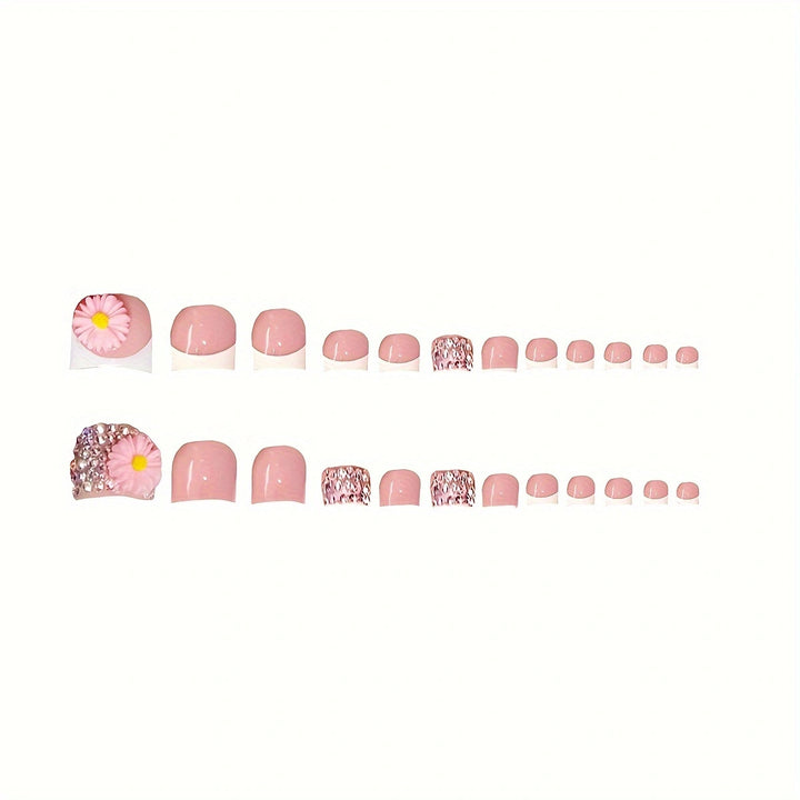Floral-Inspired Press-On Nail Art Set Bowlift