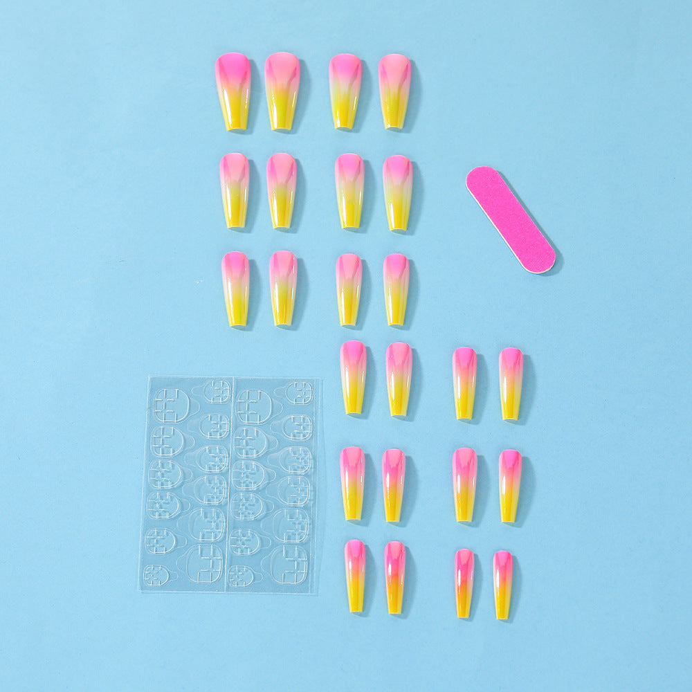 Artificial nail tips in modern ombre design Bowlift