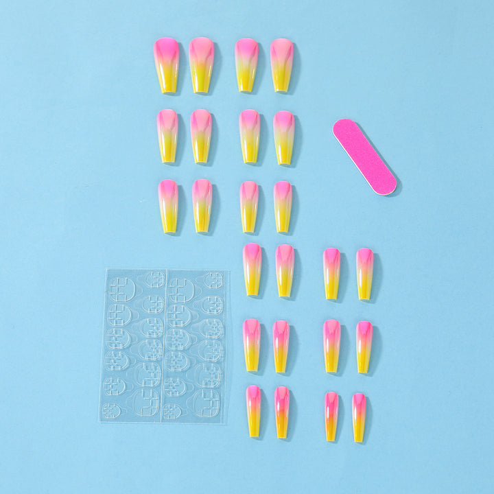 Artificial nail tips in modern ombre design Bowlift