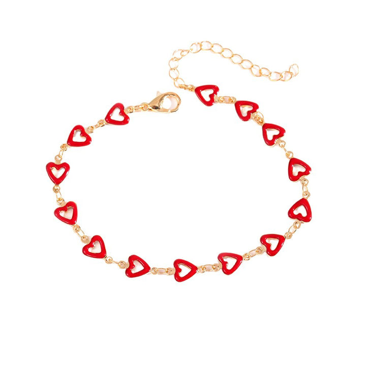 Colorful Heart Charm Anklet Bowlift