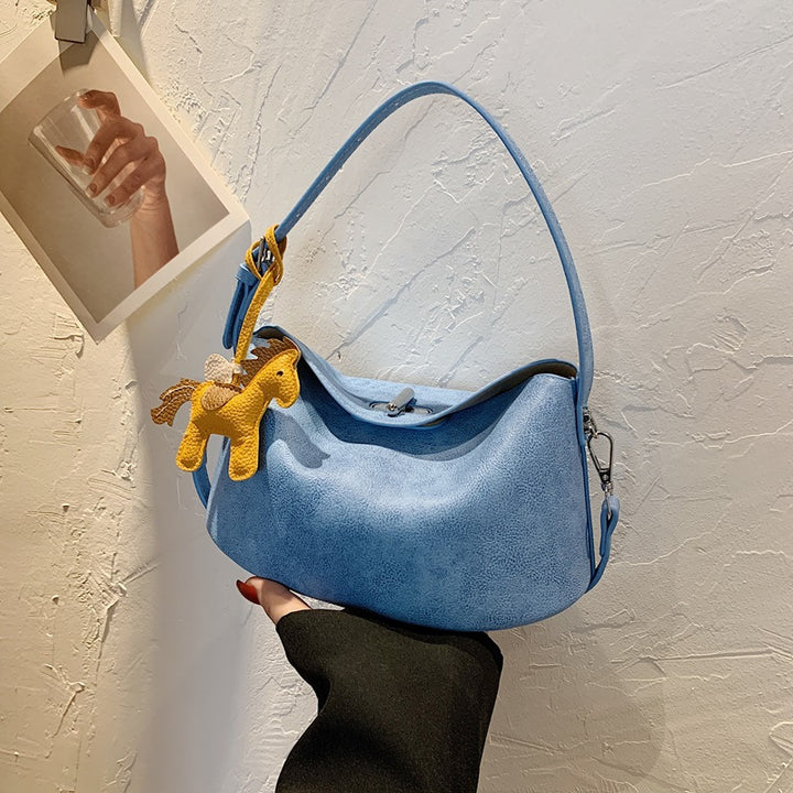 Elegant Soft-Suede Shoulder Bag Bowlift