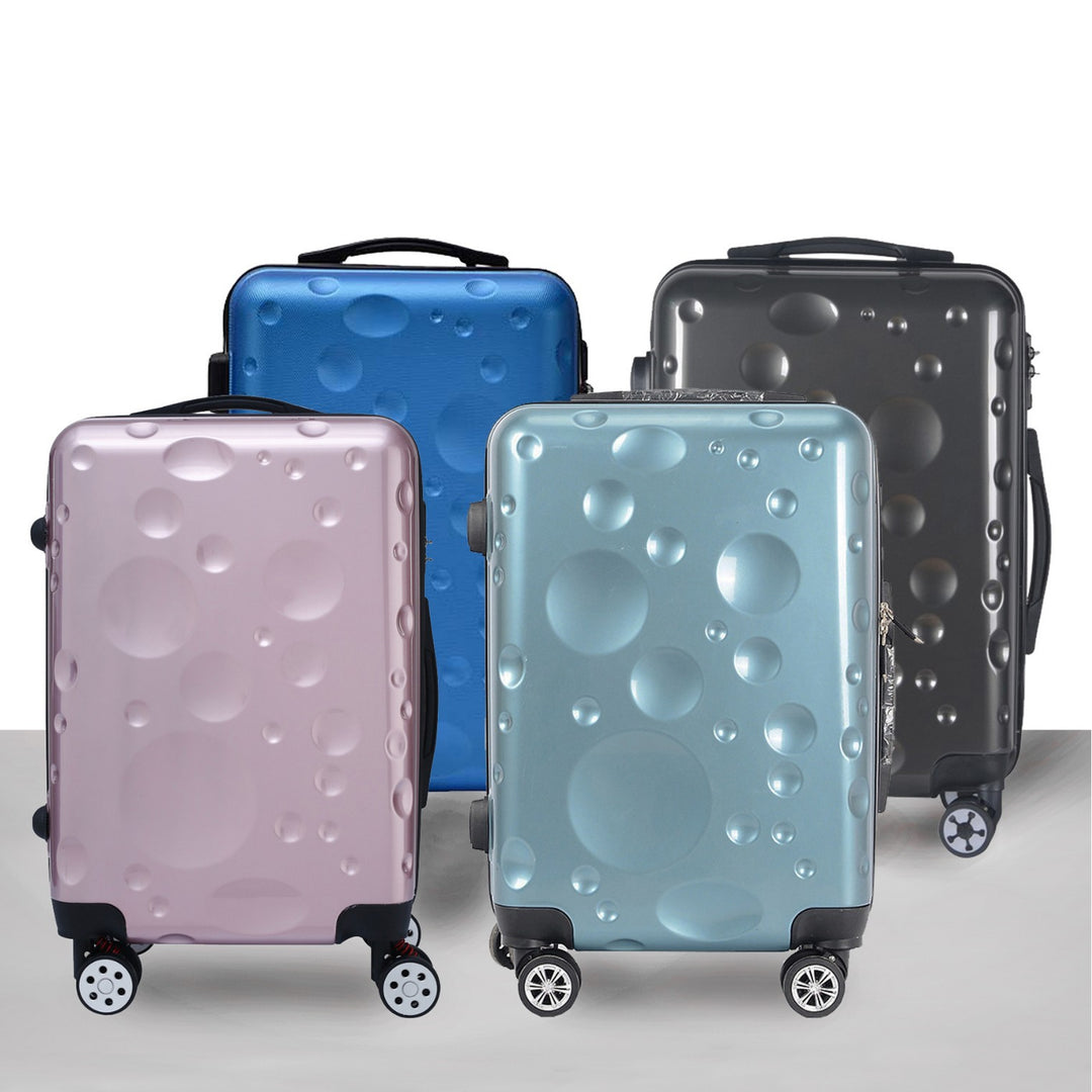 Unisex Modern Bubble-Pattern Hard Shell Spinner Suitcase Bowlift
