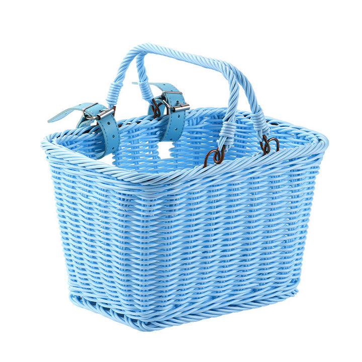 Women Handmade Basket with Leather Handles Bowlift