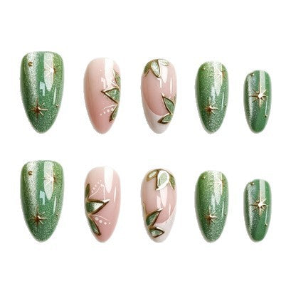 Botanical Floral Press-On Nail Tips Bowlift
