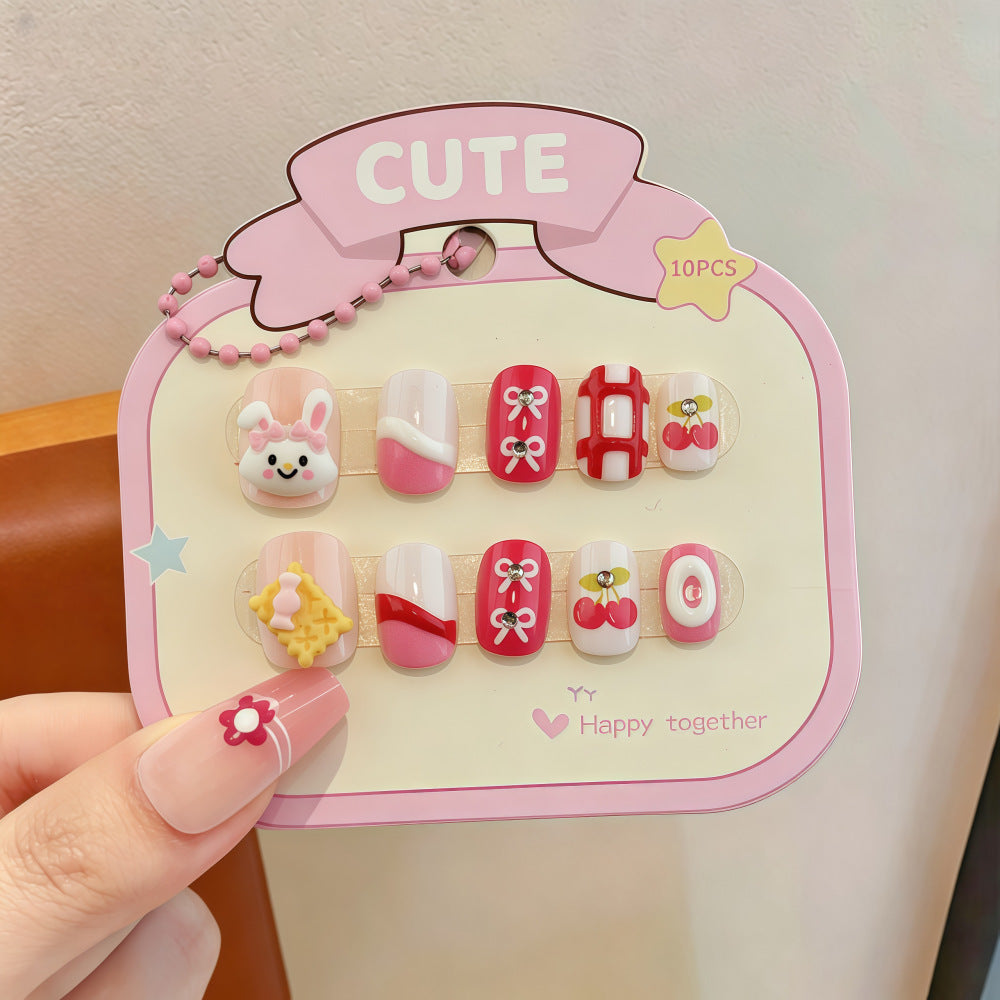 Colorful Nail Art Artificial Nails with Summery Designs Bowlift