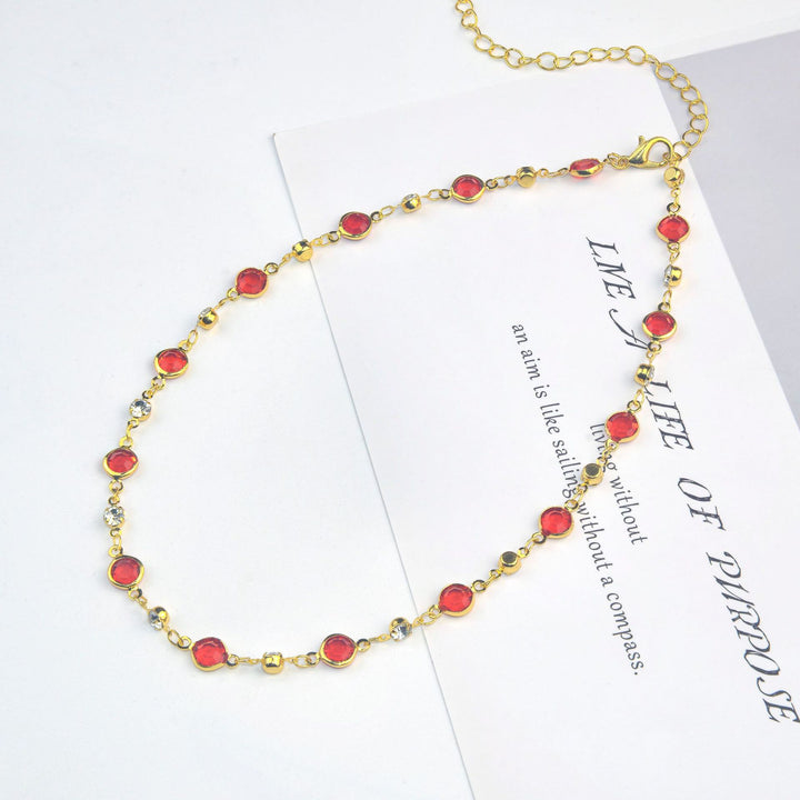 Elegant Stone Rhinestone Necklace Bowlift