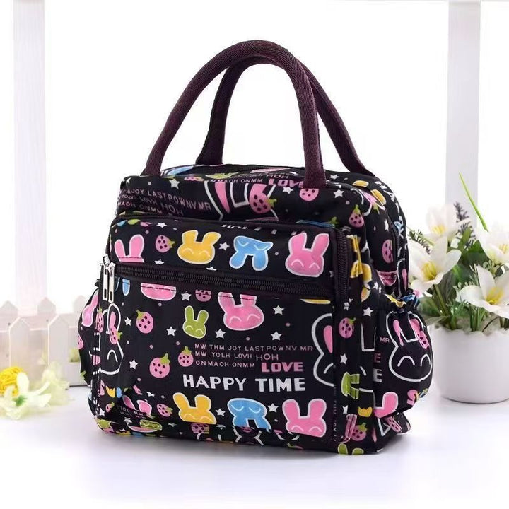 Cat Print Multi-Pocket Tote Bag Bowlift