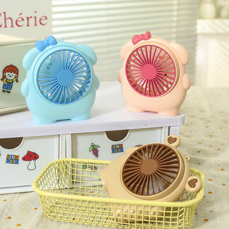 Women Portable Mini Fan in Cute Animal Design Bowlift