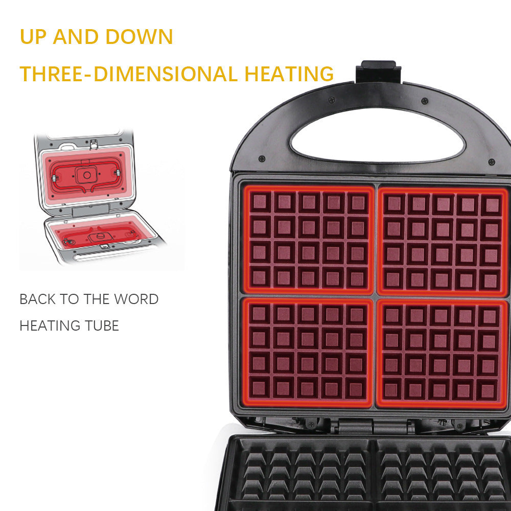 Advanced Waffle Maker with Non-Stick Plates Bowlift