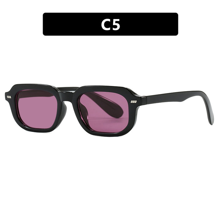 Women’s square sunglasses with high-gloss transparent frame and polarized lenses Bowlift