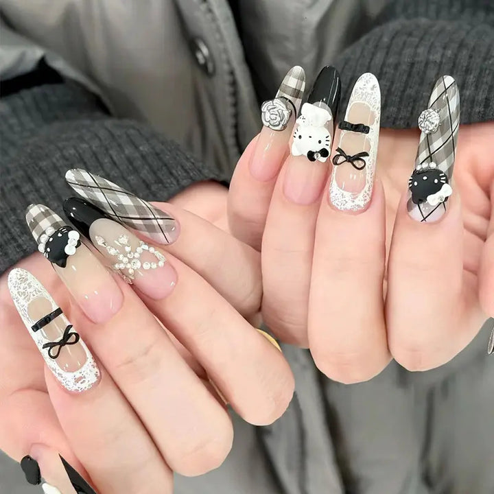 Themed Press-On Nail Art Set Bowlift
