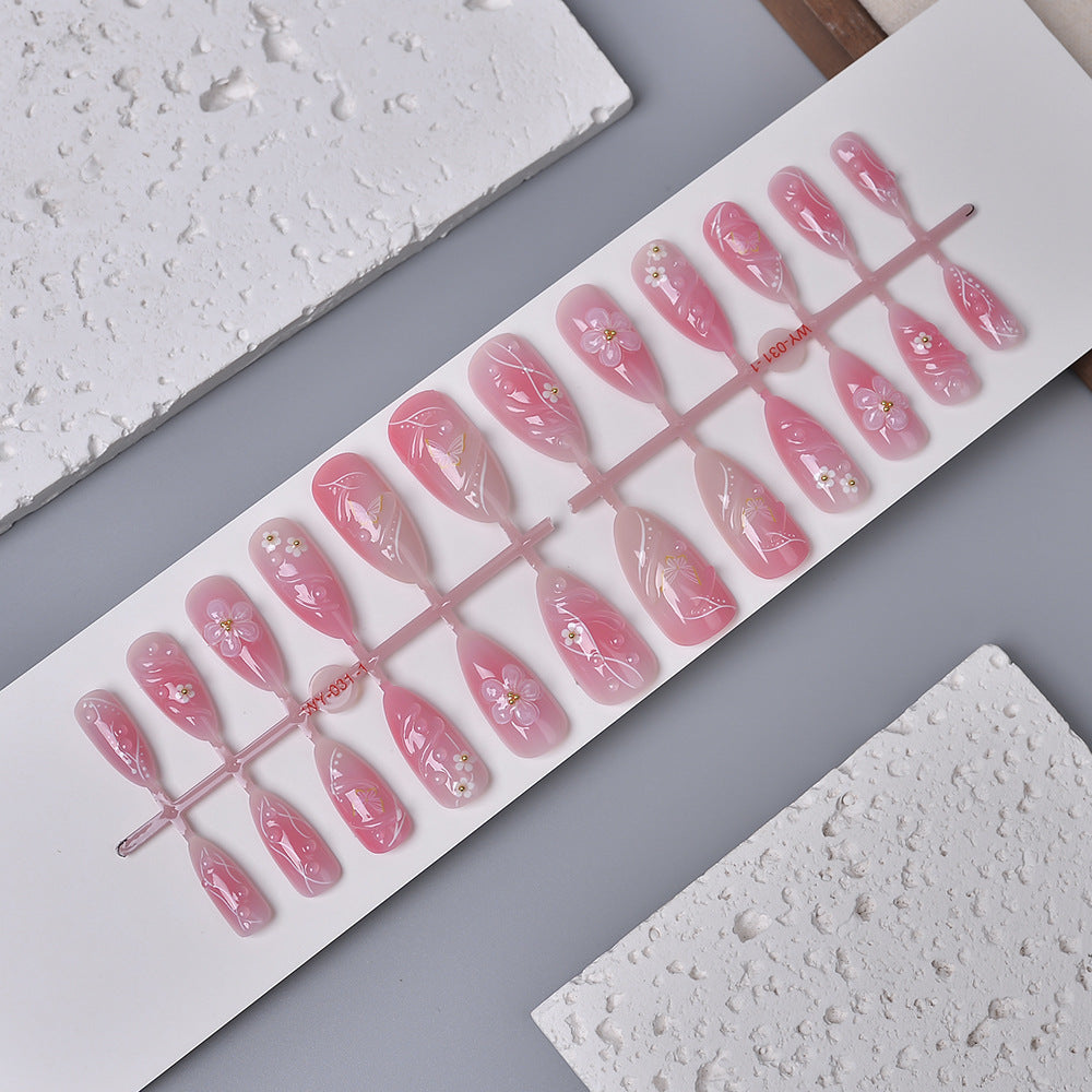 Floral-Embellished Press-On Nail Kit Bowlift