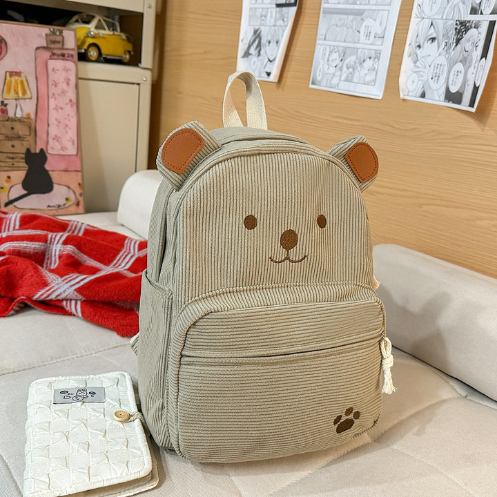 Backpack with Cute Bear Design and Practical Compartments Bowlift