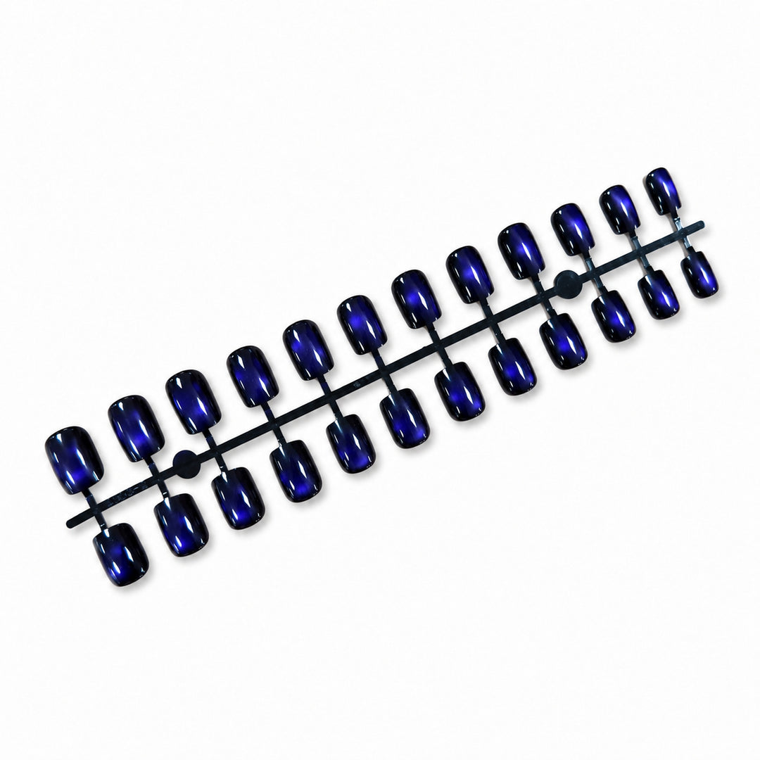 Premium Press-On Nails with Metallic Shine Bowlift