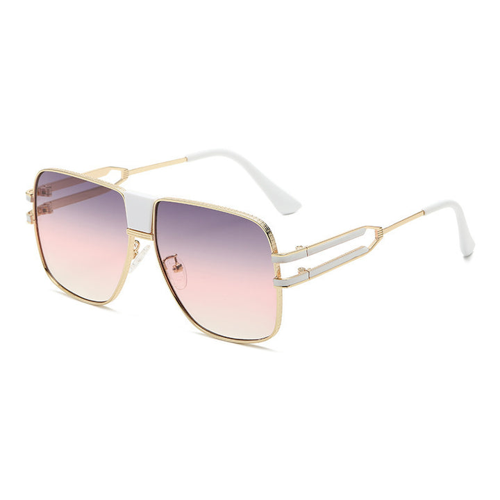 Women modern square sunglasses with elegant metal frame Bowlift