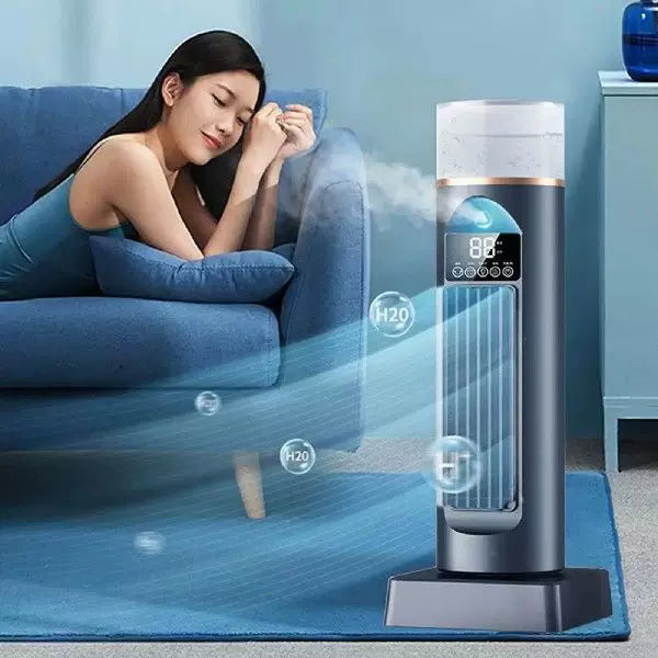 Unisex One Size compact vertical personal vaporizer air cooler with digital display removable water tank adjustable slats USB powered Bowlift