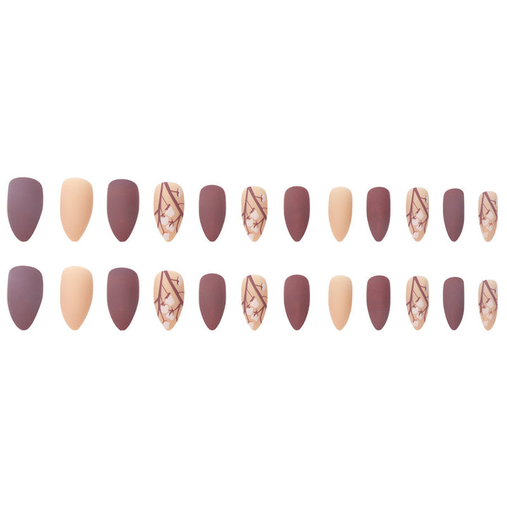 Stylish Matte Stiletto Press-On Nails Bowlift