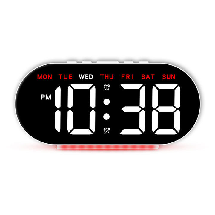 Digital alarm clock with large LED display and multifunctional display Bowlift