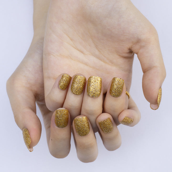 Glittering Artificial Nails In Elegant Square Design Bowlift