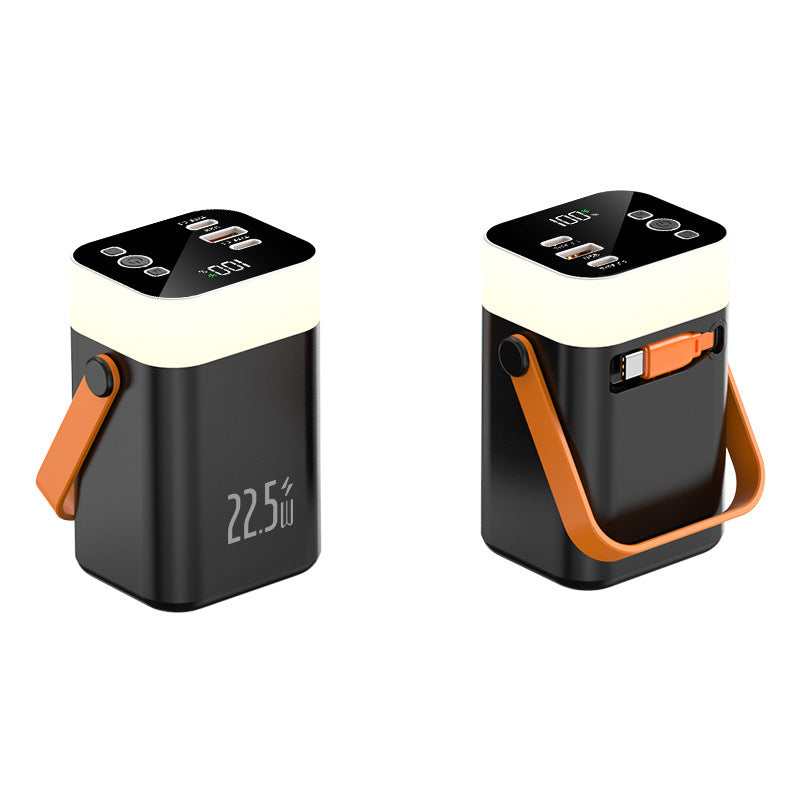 Practical powerbank with carrying handle and multiple connections Bowlift