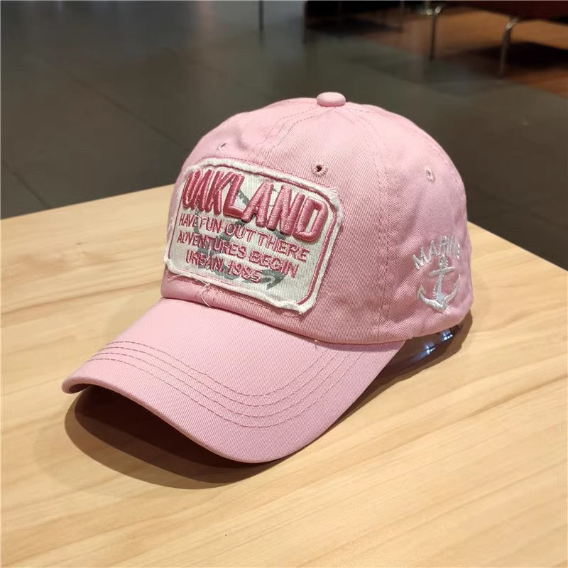 Women's Vintage-Inspired Embroidered Cap Bowlift