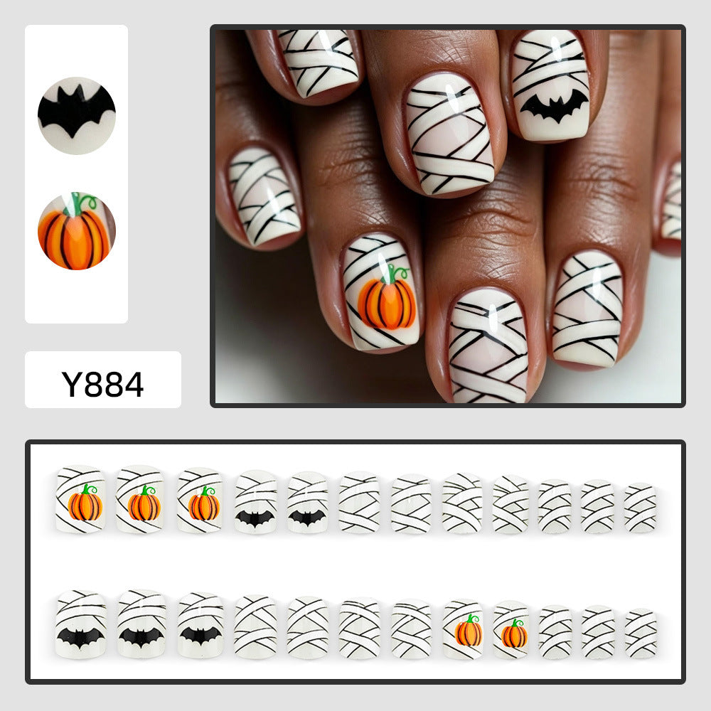 Halloween Artificial Nails with Creepy Designs Bowlift