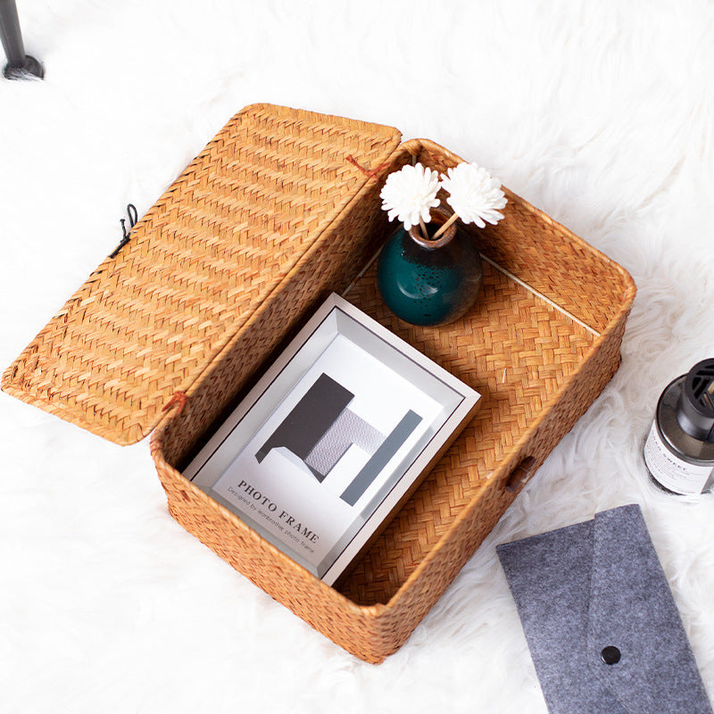 Handcrafted Oval Woven Storage Box Bowlift