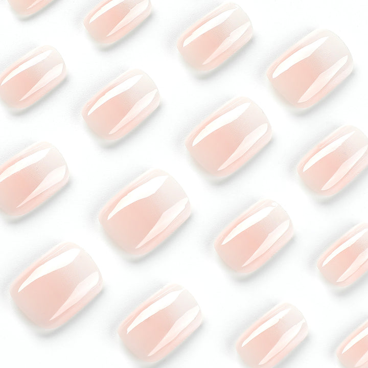 Artful Nail Extensions with Gentle Gradient Bowlift