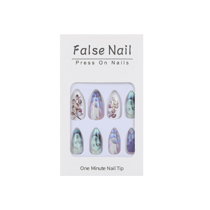 Artificial nails with botanical and artistic designs Bowlift