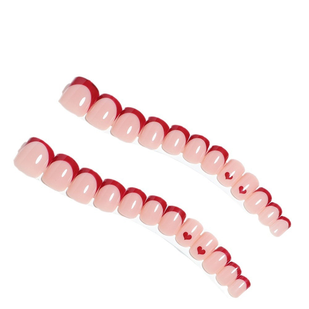 Heart-Shaped Custom Nail Art Bowlift